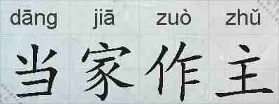 当家作主的拼音