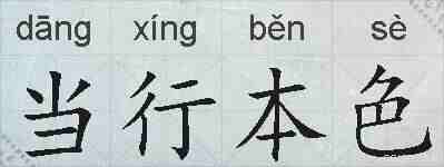 当行本色的拼音
