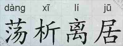 荡析离居的拼音