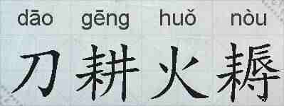 刀耕火耨的拼音