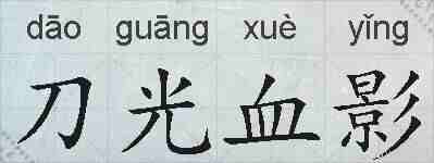 刀光血影的拼音