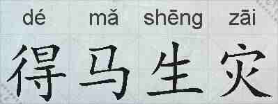 得马生灾的拼音
