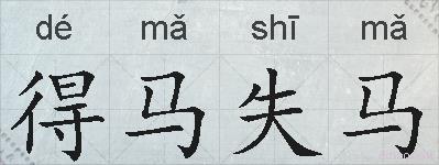 得马失马的拼音