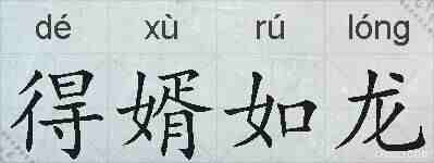 得婿如龙的拼音