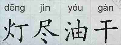 灯尽油干的拼音