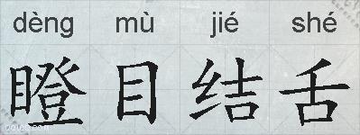 瞪目结舌的拼音