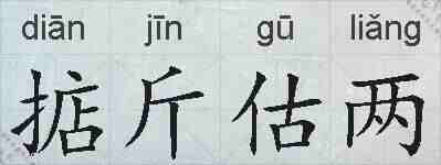 掂斤估两的拼音