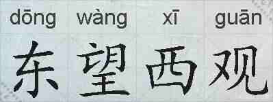 东望西观的拼音