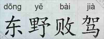 东野败驾的拼音
