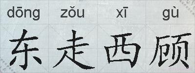 东走西顾的拼音