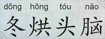 冬烘头脑的拼音