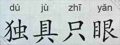 独具只眼的拼音