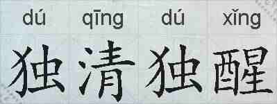 独清独醒的拼音