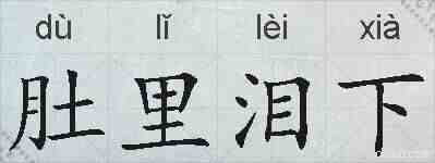 肚里泪下的拼音