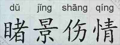 睹景伤情的拼音