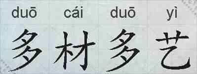 多材多艺的拼音