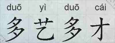 多艺多才的拼音