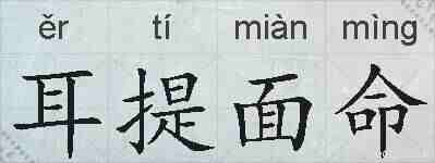 耳提面命的拼音