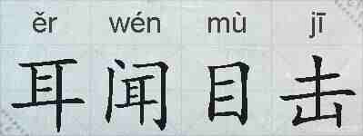 耳闻目击的拼音