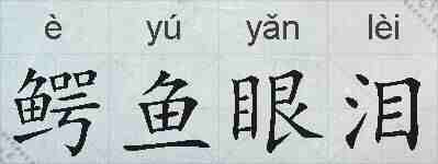 鳄鱼眼泪的拼音