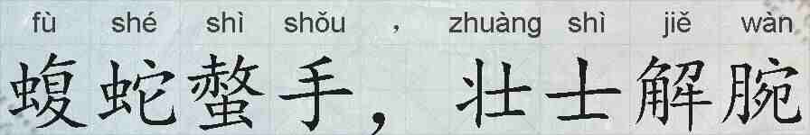 蝮蛇螫手，壮士解腕的拼音