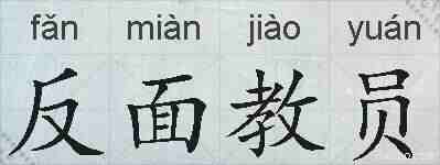 反面教员的拼音
