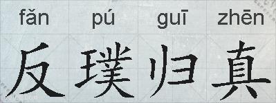 反璞归真的拼音