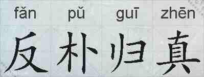 反朴归真的拼音