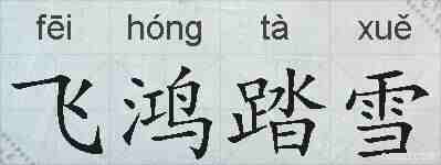 飞鸿踏雪的拼音