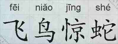 飞鸟惊蛇的拼音