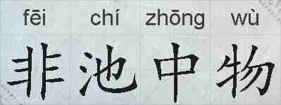 非池中物的拼音