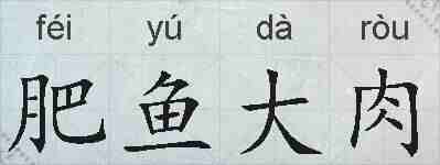 肥鱼大肉的拼音