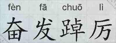 奋发踔厉的拼音