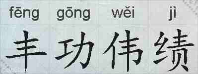 丰功伟绩的拼音