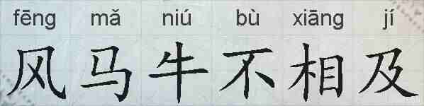 风马牛不相及的拼音