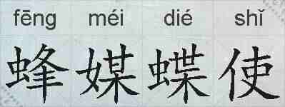 蜂媒蝶使的拼音