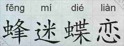蜂迷蝶恋的拼音