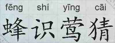 蜂识莺猜的拼音