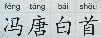 冯唐白首的拼音