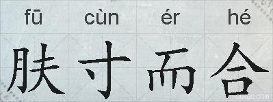 肤寸而合的拼音