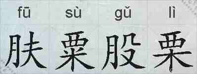肤粟股栗的拼音
