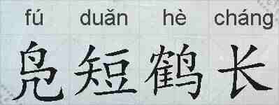凫短鹤长的拼音