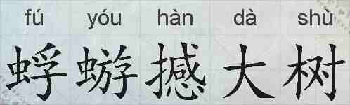 蜉蝣撼大树的拼音
