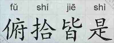 俯拾皆是的拼音