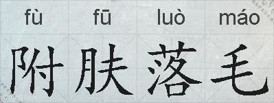 附肤落毛的拼音