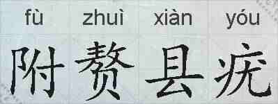 附赘县疣的拼音