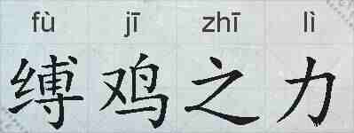 缚鸡之力的拼音