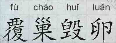 覆巢毁卵的拼音