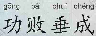 功败垂成的拼音