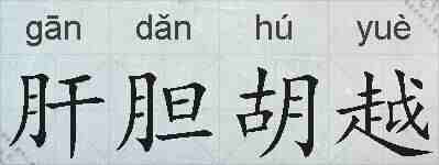 肝胆胡越的拼音
